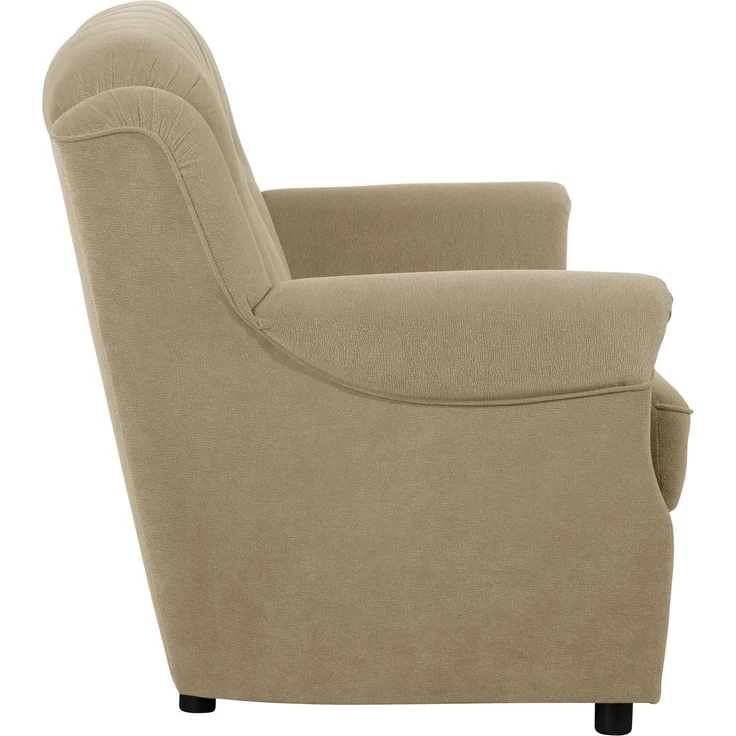 Sofa 2-Sitzer Kaylyn Flockstoff sand – Bild 3