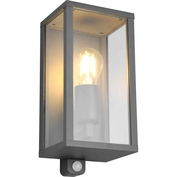 LED Außenwandleuchte mit Bewegungsmelder in Anthrazit, Höhe 29cm – Bild 2