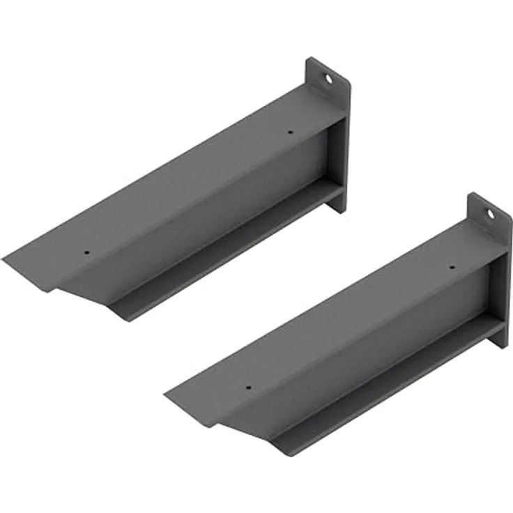 Alberts Regalträger, anthrazit, Metall, 4.6x13x30.4 cm für Wandregale im Wohnzimmer