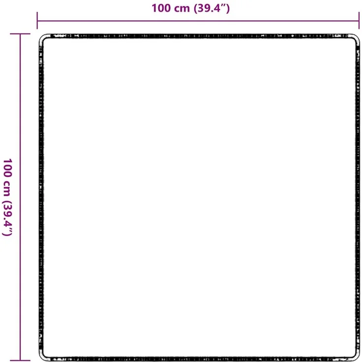 vidaXL Teppichläufer Anthrazit 100 x 100 cm 100% Polypropylen 42011366 – Bild 8