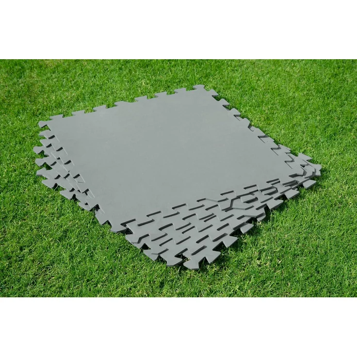 2,25 m² Bodenschutzplatten 9 Stück 50x50cm grau Poolunterlage Poolunterboden Schwimmbecken – Bild 5