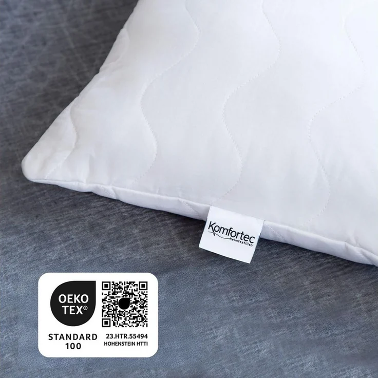 Komfortec Kopfkissen 40x80 cm 2er Set, Höhenverstellbar Gesteppt Kissen, Oeko-TEX Zertifiziert, Allergiker geeignet – Bild 2