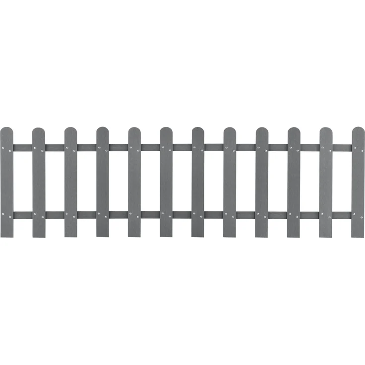 Gartenzaun Elda WPC 200x60 cm Grau neu. holz – Bild 2
