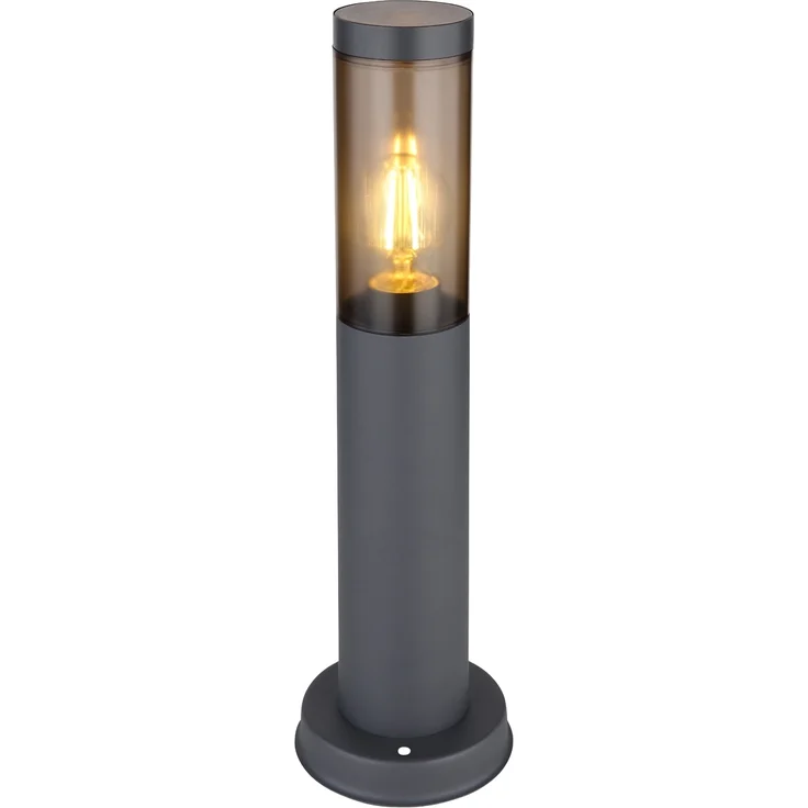 LED Sockelleuchte aus Edelstahl in Anthrazit & Rauchfarben, Höhe 45cm – Bild 2