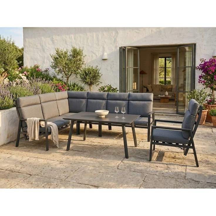 Gardissimo Alu Garten Ecklounge / Sitzgruppe "Livorno" – Bild 2