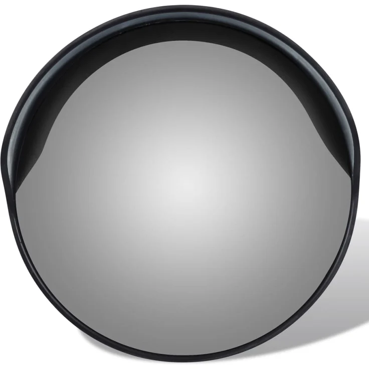 vidaXL Verkehrsspiegel Konvex PC-Kunststoff Schwarz 30 cm Outdoor 141679 – Bild 2