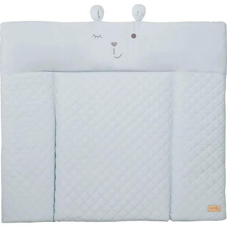roba Wickelauflage soft 'roba Style' - 85 x 75 cm - mit Bärengesicht Benny - abwischbar - Türkis