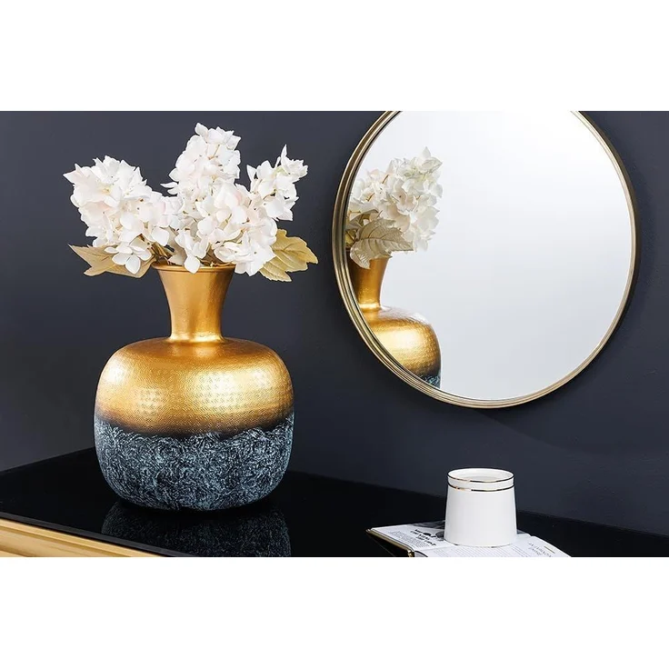 riess-ambiente Tischvase ABSTRACT ORIENT 40cm gold (Einzelartikel, 1 St), Wohnzimmer · Metall · rund · handmade · Dekoration · Design – Bild 6