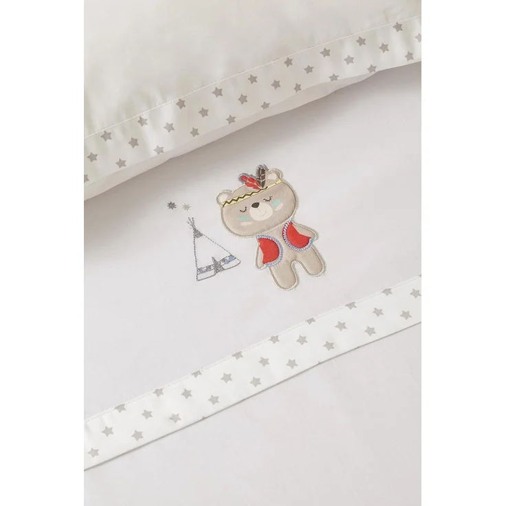 Interbaby 03197-18 Laken für das kinderbettchen TIPI OSO, weiss e grau, grau – Bild 10