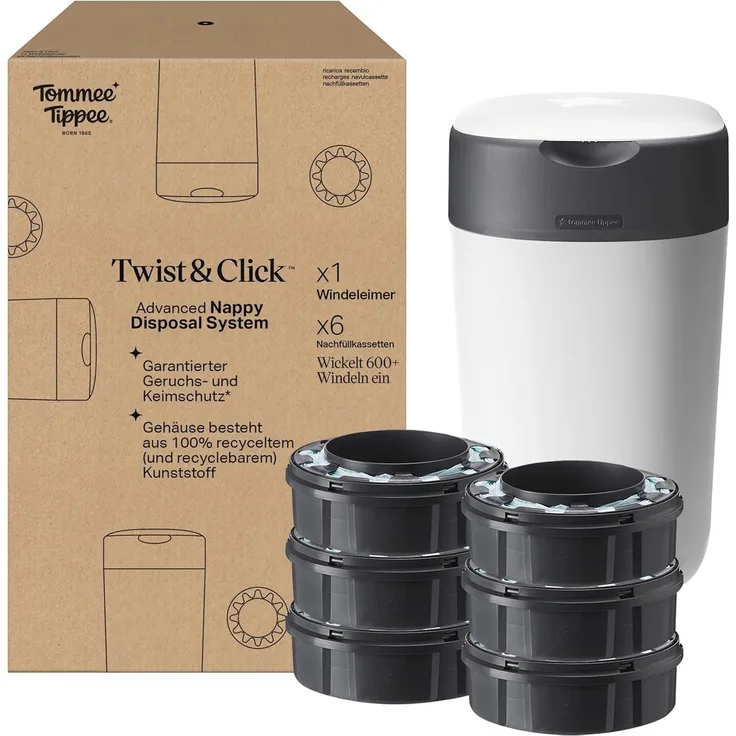 Tommee Tippee Mülleimer Tommee tippee Mülltonne Tommee Tippee Twist and Click