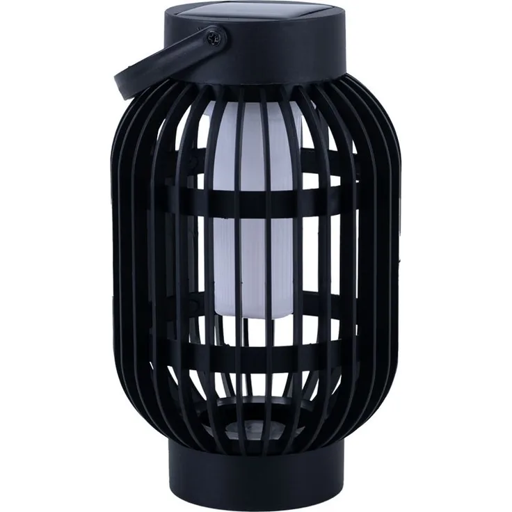 LED Solar Tischlampe, 2in1 Flammeneffekt, Erdspieß, H 72,5cm