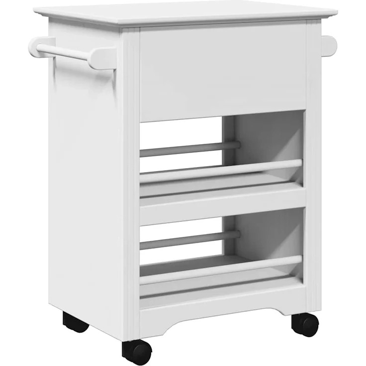 vidaXL Küchenwagen BODO Weiß 67,5x45x80 cm 4016878 – Bild 6