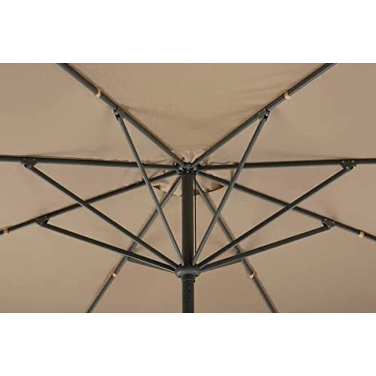 Schneider Marktschirm 'Korsika' 270 x 270 cm, quadratischer Sonnenschirm mit 100 % Polyester-Bespannung, anthrazitgrau pulverbeschichtet – Bild 5