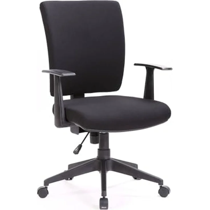 Dmora - Stuhl mit Rädern Palmerston, Chefsessel mit Armlehnen, ergonomischer Bürositz, 61x65h98/108 cm, Schwarz – Bild 2