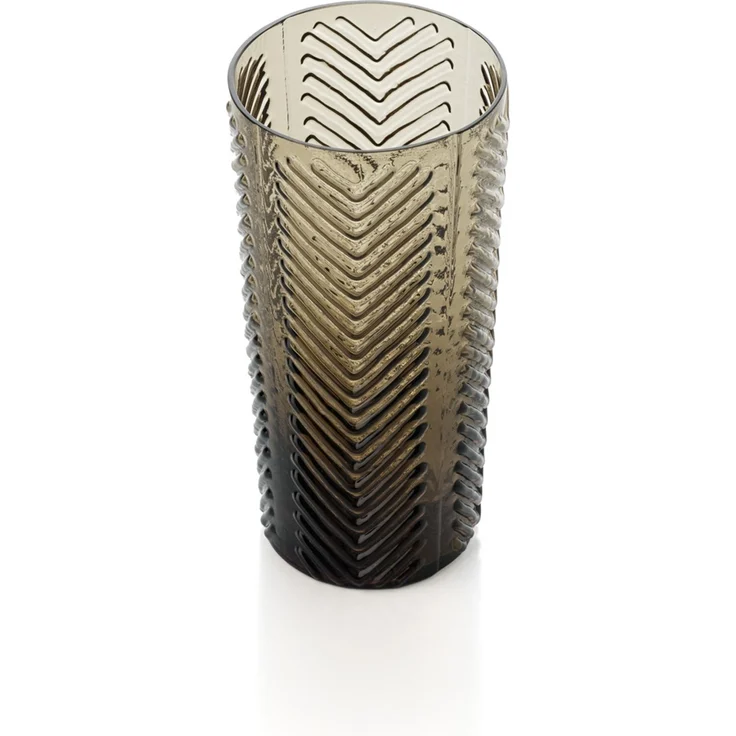 Das Herringbone Highball Glas - Rauchgrau – Bild 2