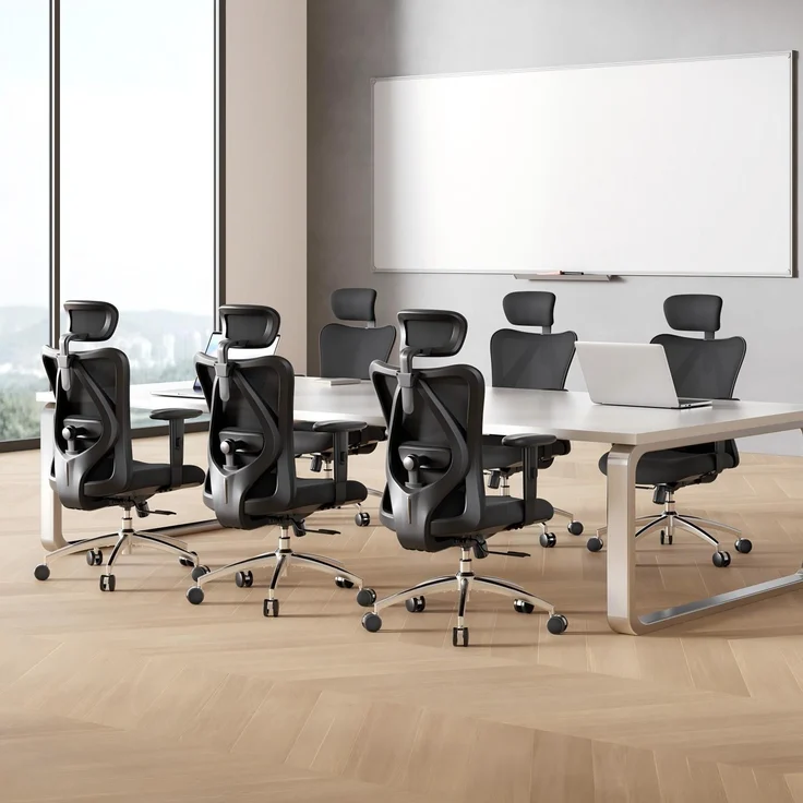 Sihoo Ergonomischer Stuhl M18, 130 x 74 cm, in Schwarz – Bild 19