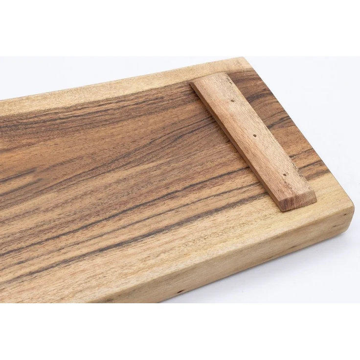Spetebo Etagere Etagere natur - 42 x 35 cm, Akazien Holz, Metall, (Packung, 1 tlg), Holz Serviertablett mit 2 Etagen – Bild 3