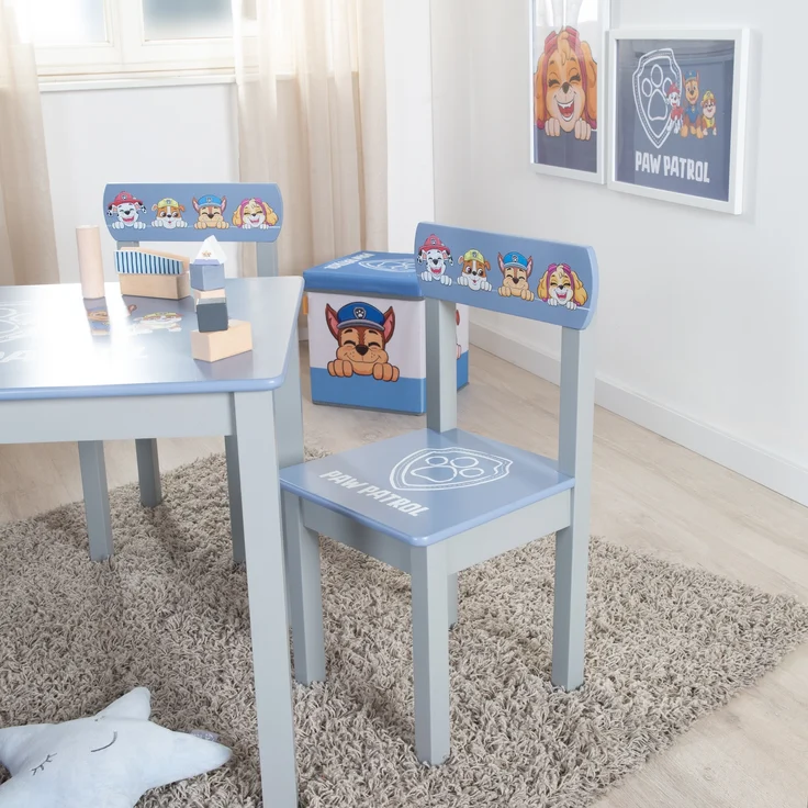 roba Kinderstuhl 'Paw Patrol' - MDF lackiert - HxBxT: 59 x 30,5 x 29 cm - Blau / Grau – Bild 4