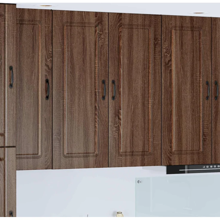 Hängeschrank, Küchenschrank Braun Eichen-Optik 80 x 31 x 100 cm – Bild 2