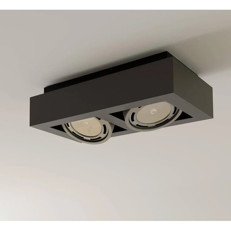 Arcchio Deckenleuchten Ronka, Metall, Schwarz IP20, 2 x 20 W ES111 LED – Bild 3
