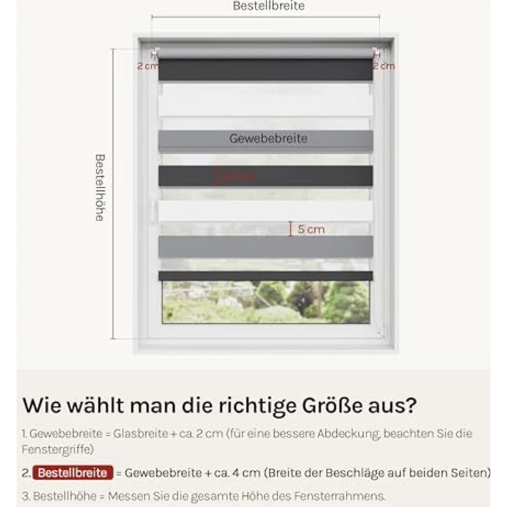 Doppelrollo, Woltu, Lichtschutz, Lichtschutz, Rollos für Fenster und Türen, verdunkelnd – Bild 7