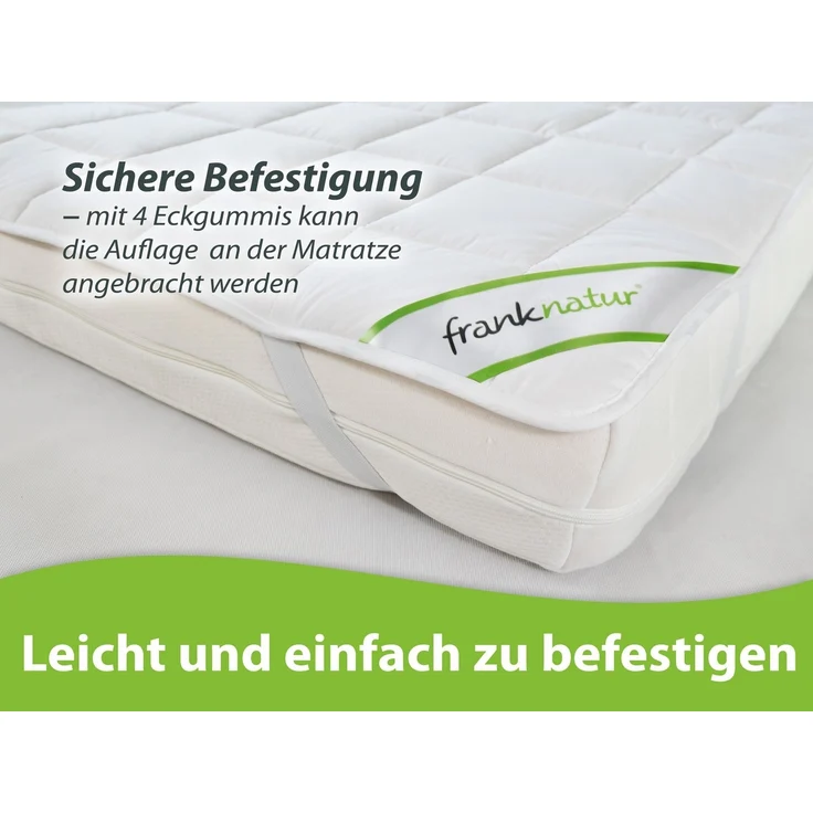 franknatur, Topper Unterbett Baumwolle, Baumwolle, Auflage aus reiner Baumwolle – Bild 2