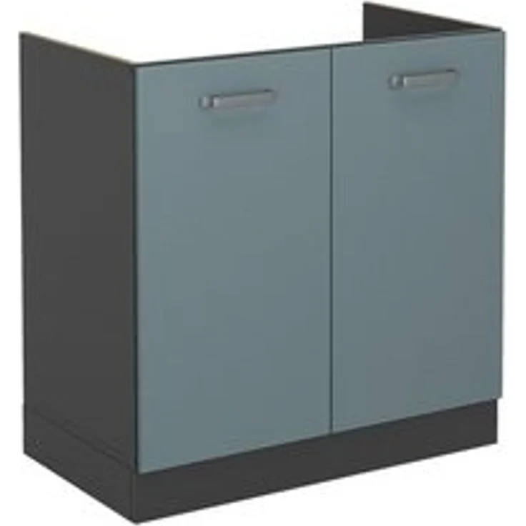 Spülenunterschrank R-Line Blau-Grau 80 cm ohne Arbeitsplatte Vicco – Bild 6