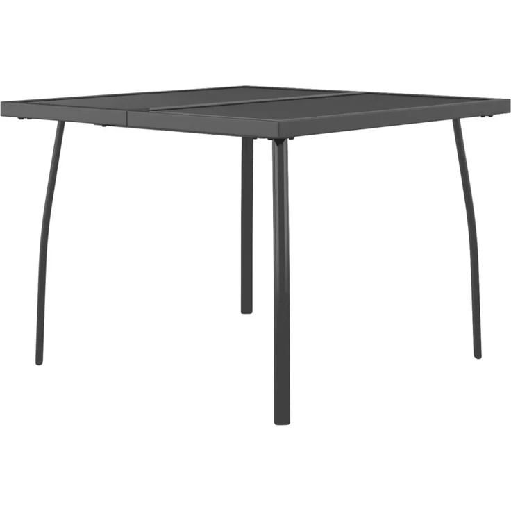 Gartentisch, Balkontisch, Esstisch Anthrazit 100 x 100 x 72 cm Stahlgitter – Bild 2