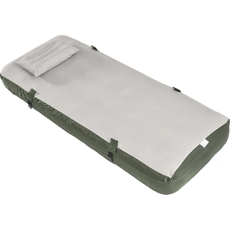 SoBuy OGS32-II-GR-P01 Luftmatratze mit Kissen, Polyester, Lackiert, Grün, 191 x 22 x 76 cm