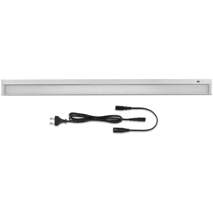 REV TERRA Küchenleuchte, Beleuchtung Küchenschrank, Beleuchtung Küche erweiterbar, 91cm, 18W, 1350lu, Sensor, silber