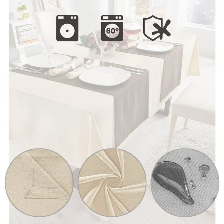 Erwin Müller Tischdecke Tischläufer "Krefeld", fleckabweisend Uni – Bild 3