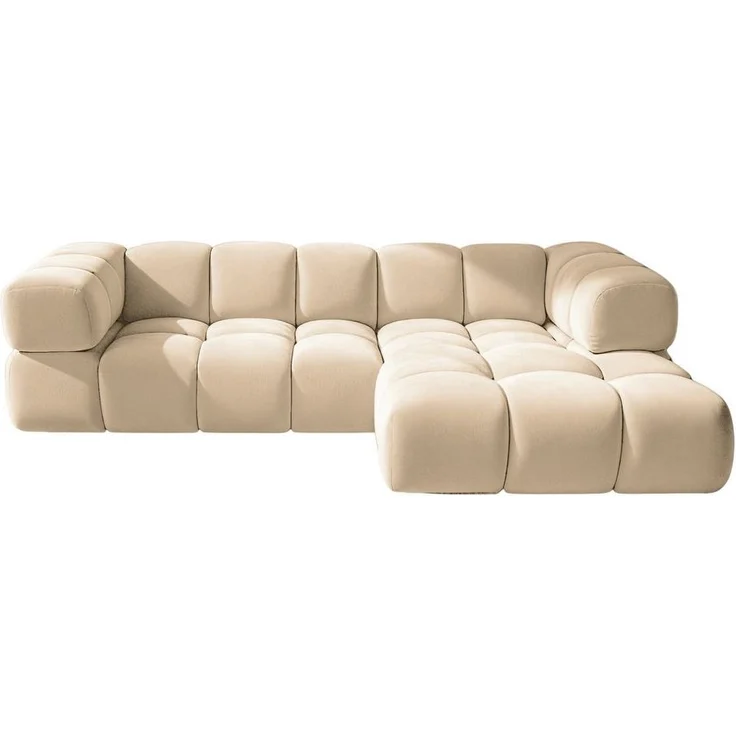 Kaiser Möbel Ecksofa luxuriöses Velours-Sofa im Stoff Bluvel modernes AVERRO, Premium-Velours Bluvel,Weiche abgerundete „Bubble“-Formen – Bild 1