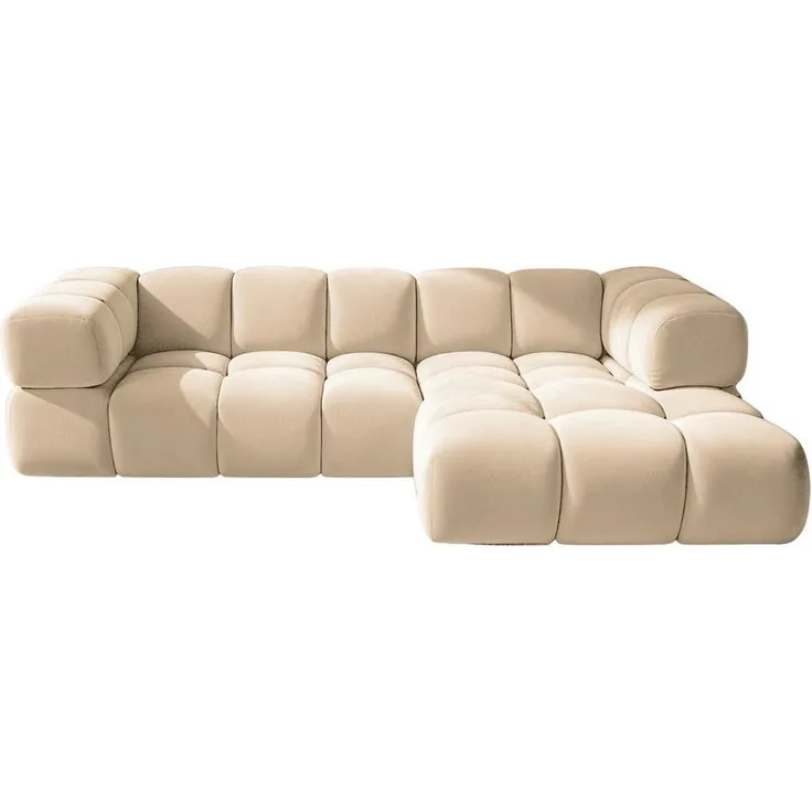 Kaiser Möbel Ecksofa luxuriöses Velours-Sofa im Stoff Bluvel modernes AVERRO, Premium-Velours Bluvel,Weiche abgerundete „Bubble“-Formen