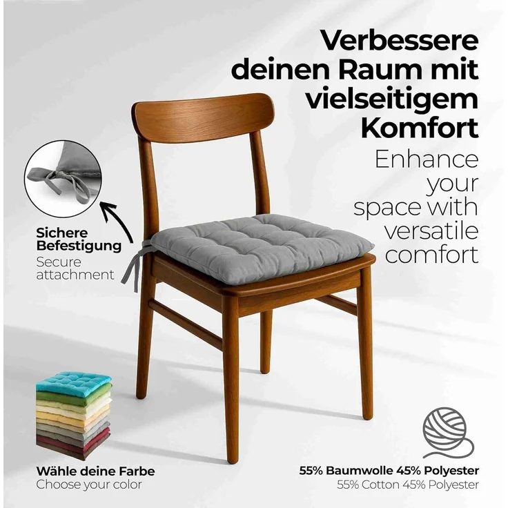etérea Himmlische Qualität Sitzkissen etérea Sitzkissen Stuhlkissen Basic Auflage und – Bild 4