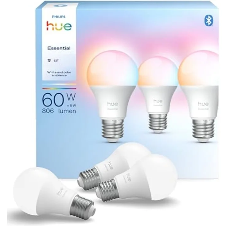 Philips Hue Essential White & Cool Amb. 806 A60 E27 3P EU