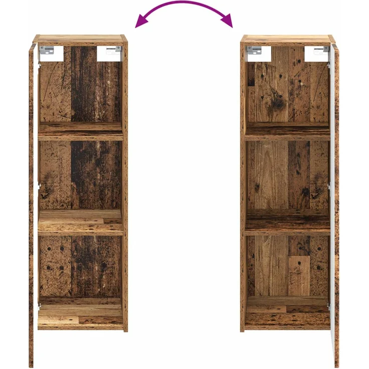 vidaXL Badezimmerschrank-Set 5 stk. Altholz 136 x 35 x 80 cm 3406001 – Bild 11