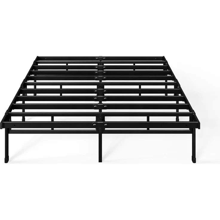 Zinus Justin Bett 160x200 cm – 36 cm Höhe mit Stauraum unter dem Bett – Plattformbett aus Metall – Schwarz – Bild 4