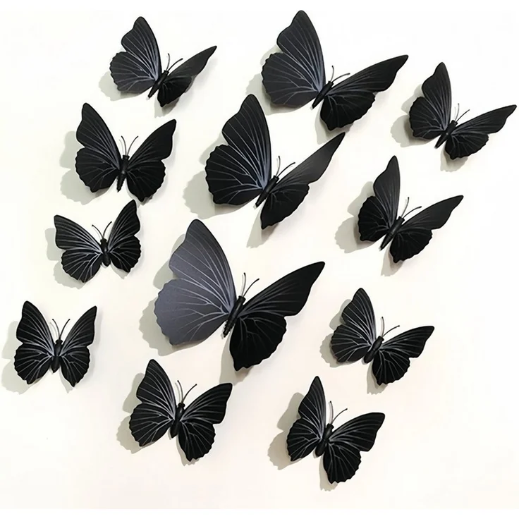 FOUORTUNATE-BEE 3D-Wandtattoo 3D Schmetterling Wandsticker 36er Set für Wanddeko (36 St), 3D Wandtattoo Schmetterlinge für Wohnzimmer & Schlafzimmer – Bild 4