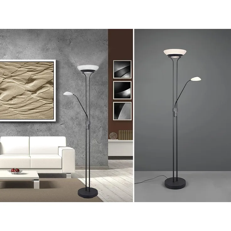 LED-Standleuchte, ORSON, LED/27W und LED/4,5W, 3000K schwarz