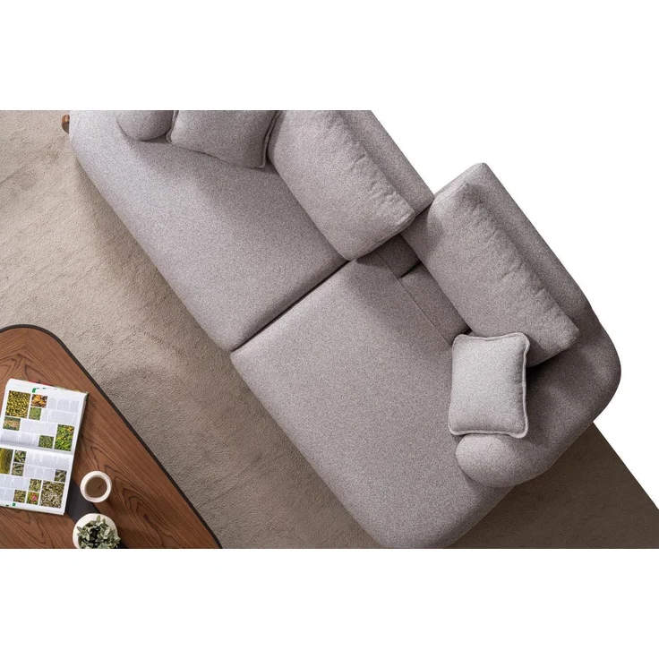 Sitzgruppe/Sofa Set - Wohnzimmergarnitur "Salix" 3+3+1-Grau – Bild 10