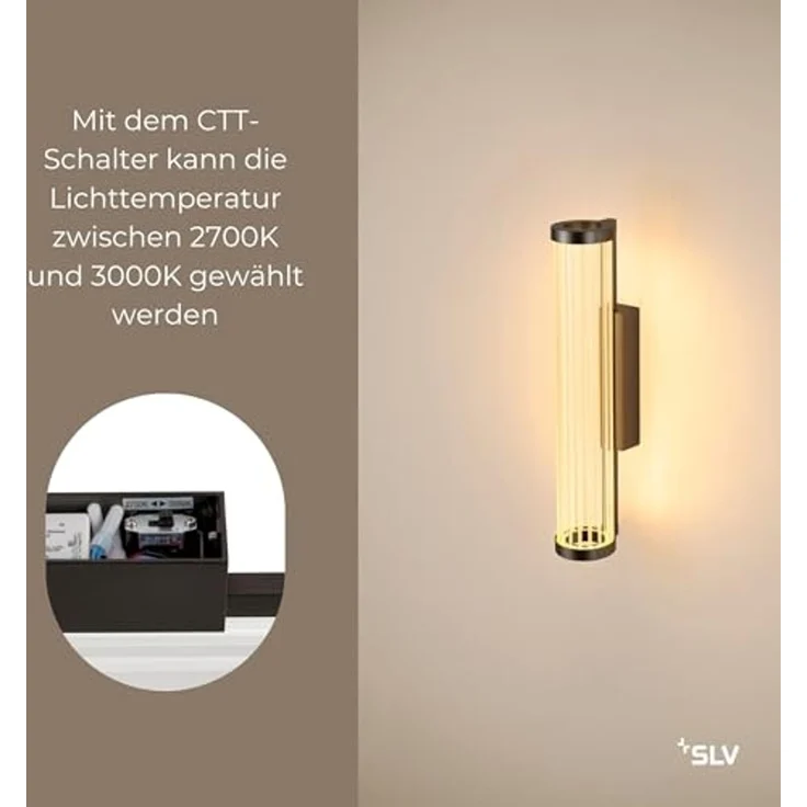 SLV 1008035 QUIMERA Wandaufbauleuchte 2700-3000K PHASE dunkel bronze – Bild 5