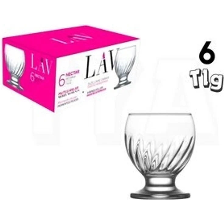 LAV Gläser-Set Nectar Trinkgläser, Wassergläser, Gläser-Set 6er 215cc, Glas – Bild 6