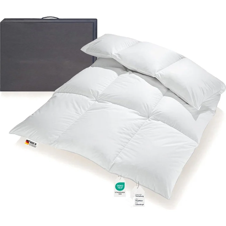 Extra warme 100% Winter Daunendecke sibirische Daunen 135x200 1200g BB – Bild 1