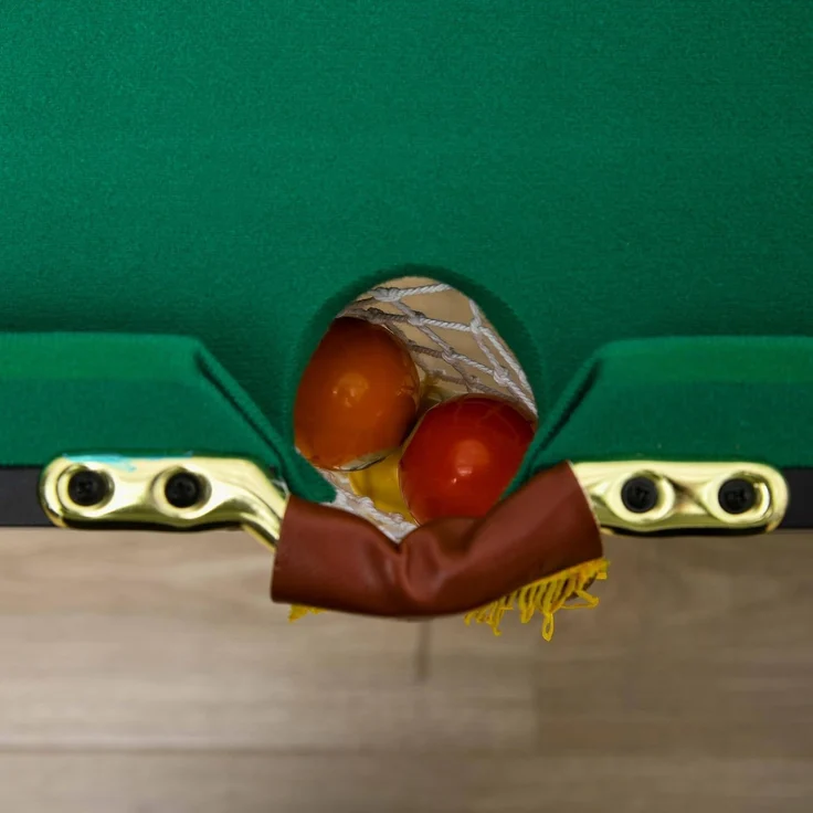 SPORTNOW Billardtisch klappbar Tischbillard mit Billardqueue und Billardkugel, (Spieltisch, 1-tlg), für Jugend, Erwachsene, Stahl, Grün – Bild 8