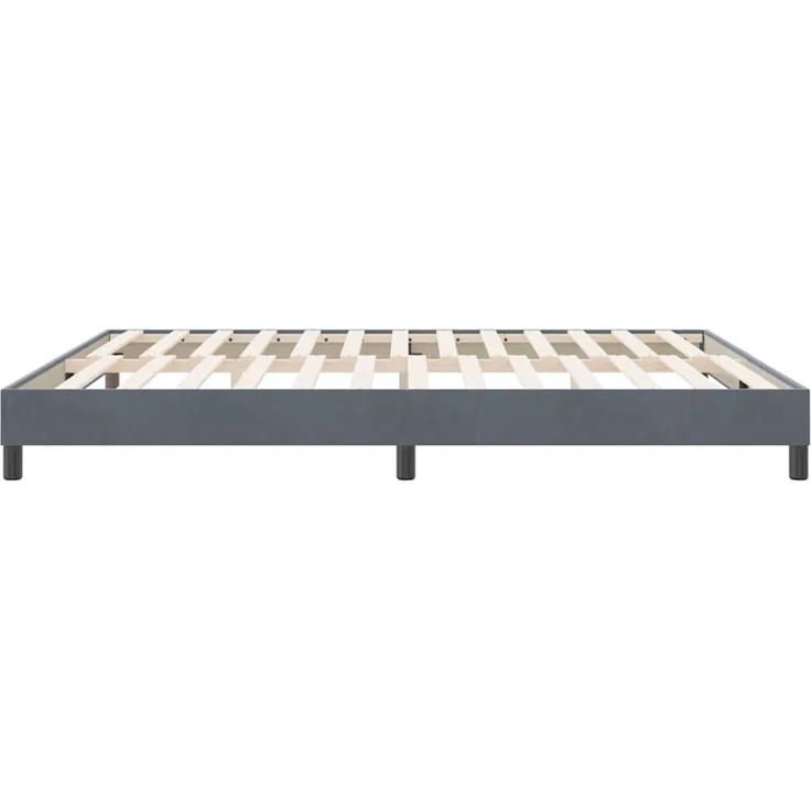 vidaXL Boxspringbett ohne Matratze Dunkelgrau 180x220 cm Samt 3315886 – Bild 6