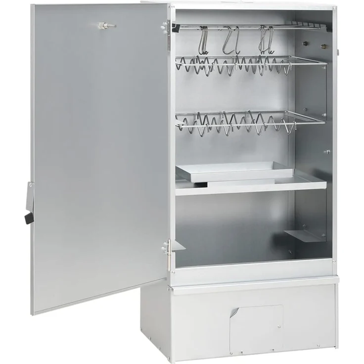 vidaXL Räucherofen mit Kaltrauchgenerator, Verzinkter Stahl, 44,5 x 29 x 83 cm, 15.62 kg, ohne Glasfenster – Bild 6