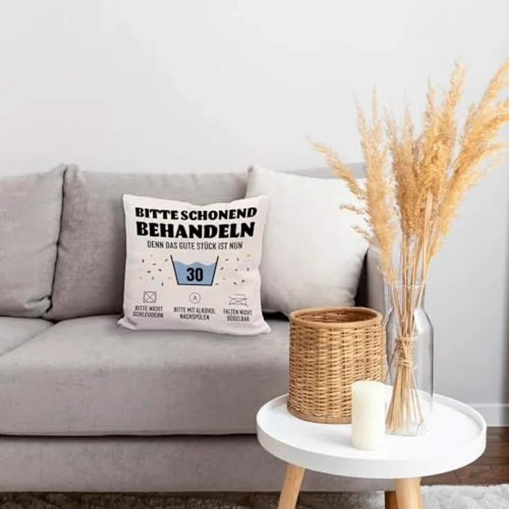 speecheese Dekokissen Bitte schonend behandeln - 30. Geburtstag Kissen – Bild 7