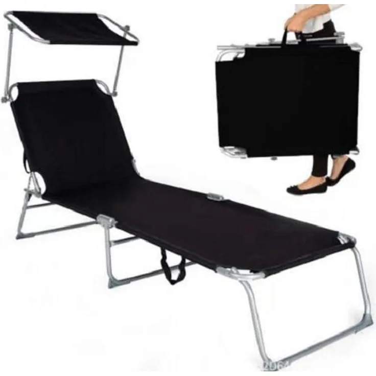 Sonnenliege CAPRI Sonnendach Gartenliege Liegestuhl Relaxliege Strandliege Liege