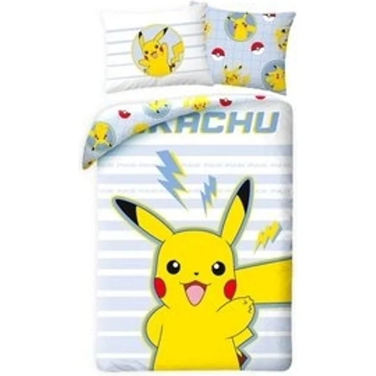 POKÉMON Bettwäsche Pokemon Wende Bettwäsche Set Pikachu Kopfkissen 135/140x200cm, Renforcé, 2 teilig, 100% Baumwolle – Bild 6