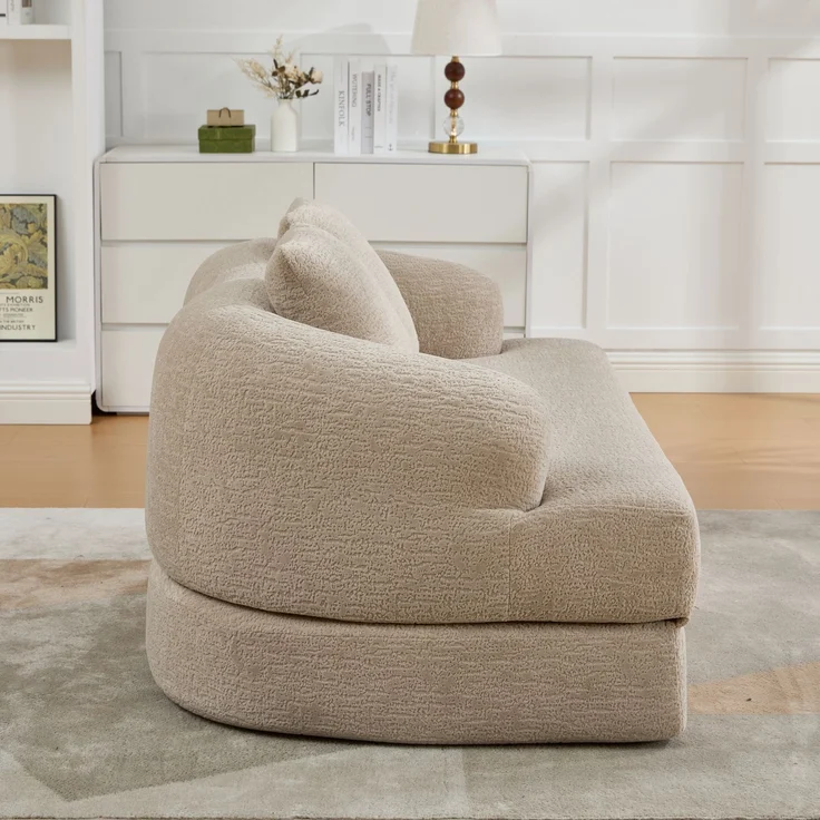 ZUBALIYA Schlafsofa 84x65 cm, mit LED - Beleuchtung, mit Chenille - Bezug, modular aufgebaut, mit Schaumstoffpolsterung – Bild 11